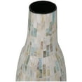 thumbnail image 6 of DecMode 21" Handmade Mosaic Inspired White Mother of Pearl Vase with Pastel Blue and Pink Accents, 6 of 11