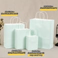 thumbnail image 4 of Bolsas de regalo de papel Kraft con asas, 10/20/30/50 unidades, para compras, manualidades, color marrón y blanco, para fiestas, suministros navideños, 4 of 5