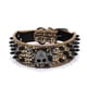 thumbnail image 1 of 2" Wide Spiked Studded Leather Dog Collar Bullet Rivets with Cool Skull Pet Accessories for Meduim Large Dogs Pitbull Boxer S-XL ShopWise Round, 1 of 13