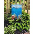 thumbnail image 2 of JSDART Bleu Poisson Tropical et Récif de Corail sur la Mer Rouge Coloré Drapeau de Jardin Décoratif Drapeau Maison Bannière 28x40 Pouces, 2 of 2