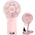 thumbnail image 1 of Ventilador portátil QQT Mini con batería portátil de 20 horas con espejo rosa, 1 of 3