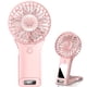 thumbnail image 1 of Ventilador portátil QQT Mini con batería portátil de 20 horas con espejo rosa, 1 of 3