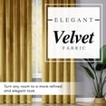 thumbnail image 2 of Regal Home 2 Panel Egyptian Velvet Blackout Bedroom Curtain Set, 54x84in Gold, 2 of 6
