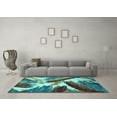 thumbnail image 3 of Ahgly Company Indoor Rectangle Abstract Light Blue Modern Area Rugs, 6' x 9', 3 of 4