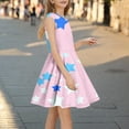 thumbnail image 2 of Teens Summer Dress Kids Girl Star Printed Sleeveless Sundress Dresses for School Party Vacation Outfit 3-14Y, 2 of 6