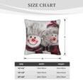 thumbnail image 4 of Bingfone Christmas Snowman With Hat Linen Throw Pillow Covers Cushion Case Pocket Button Vintage Farmhouse Pillowcase for Sofa Couch Bed 18"x18", 4 of 9