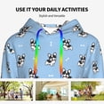 thumbnail image 4 of Kdxio French Bulldog Puppy Print Womens Oversized Hoodies Sweatshirts Hooded Pullover Tops Sweaters Casual-Medium, 4 of 7