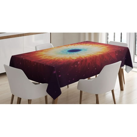 

Space Tablecloth Galaxy with Stars and Black Hole Mysterious Celestial Magic Astral Universe View Rectangular Table Cover for Dining Room Kitchen 60 X 90 Inches Orange Blue by Ambesonne