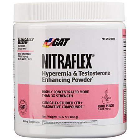 UPC 701143219112 product image for GAT Clinically Tested Nitraflex, Testosterone Enhancing Pre Workout, Fruit Punch | upcitemdb.com