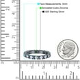 thumbnail image 4 of Black Tone, Simulated Cubic Zirconia Size-9 Full Eternity Stackable Ring Wedding Band 925 Sterling Silver, 4 of 7
