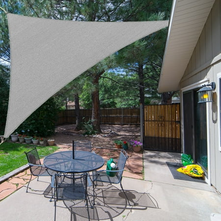 Shade&Beyond 28 x28 x28  Customize Sun Shade Sail Dark Gray UV Block 185 GSM Commercial Triangle Outdoor Covering for Backyard  Pergola  Pool (Customized Available) AT-10T