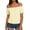 Yellow, variant on fatyb Womens off the Shoulder Tops Casual Short Sleeve Tee Shirts Summer Elegant Tshirts for Going Out