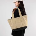 thumbnail image 2 of LinYooLi Canvas Tote Bag for Women A4 Large Capacity Handbag with Zipper Shoulder Hobo Bag for Shopping Travel Work, 2 of 8