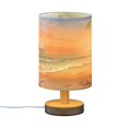 thumbnail image 2 of Seastar Seashell with Sunset Bedside Table Lamp LED Desk Lamps with USB Charging Port Cylinder Retro Warm Lights for Bedroom Living Room Coffee Bar Decoration, 2 of 7