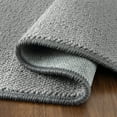 thumbnail image 3 of Tzou Wool Area Rug 6' x 9' Solid Wool Carpet, Anti-Slip, Durable, Farmhouse Natural Wool Rug for Living Room Bedroom Nursery Room, Grey, 3 of 7