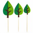 thumbnail image 1 of Coxeer Cake Topper Set Felt Plant Cute Cake Pick Cupcake Decoration Stick for Birthday, 1 of 10