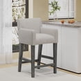 thumbnail image 1 of Tabouret de Comptoir Rembourré de 26 Pouces - Gris Pâle/gris, 1 of 23