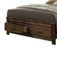 thumbnail image 2 of Wooden Queen Bed With Display And Storage Drawers, Oak Finish, 2 of 5