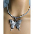 thumbnail image 2 of Gargantilla de mariposa de cristal TANGJMXG con colgante de diamantes de imitación 2 piezas, 2 of 5