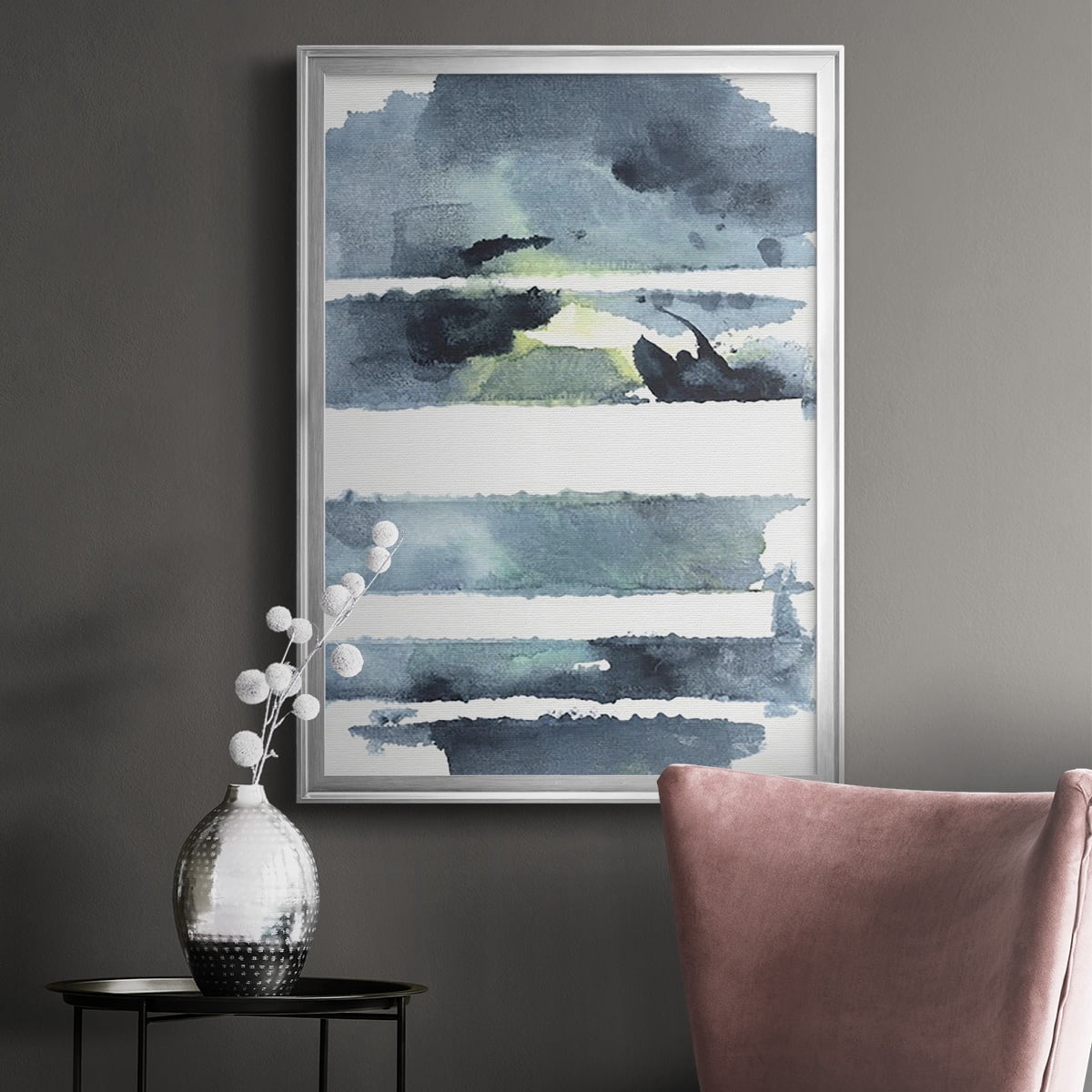 Blue Memories I Premium Framed Print, in Gold, Black, or Silver - Ready to Hang