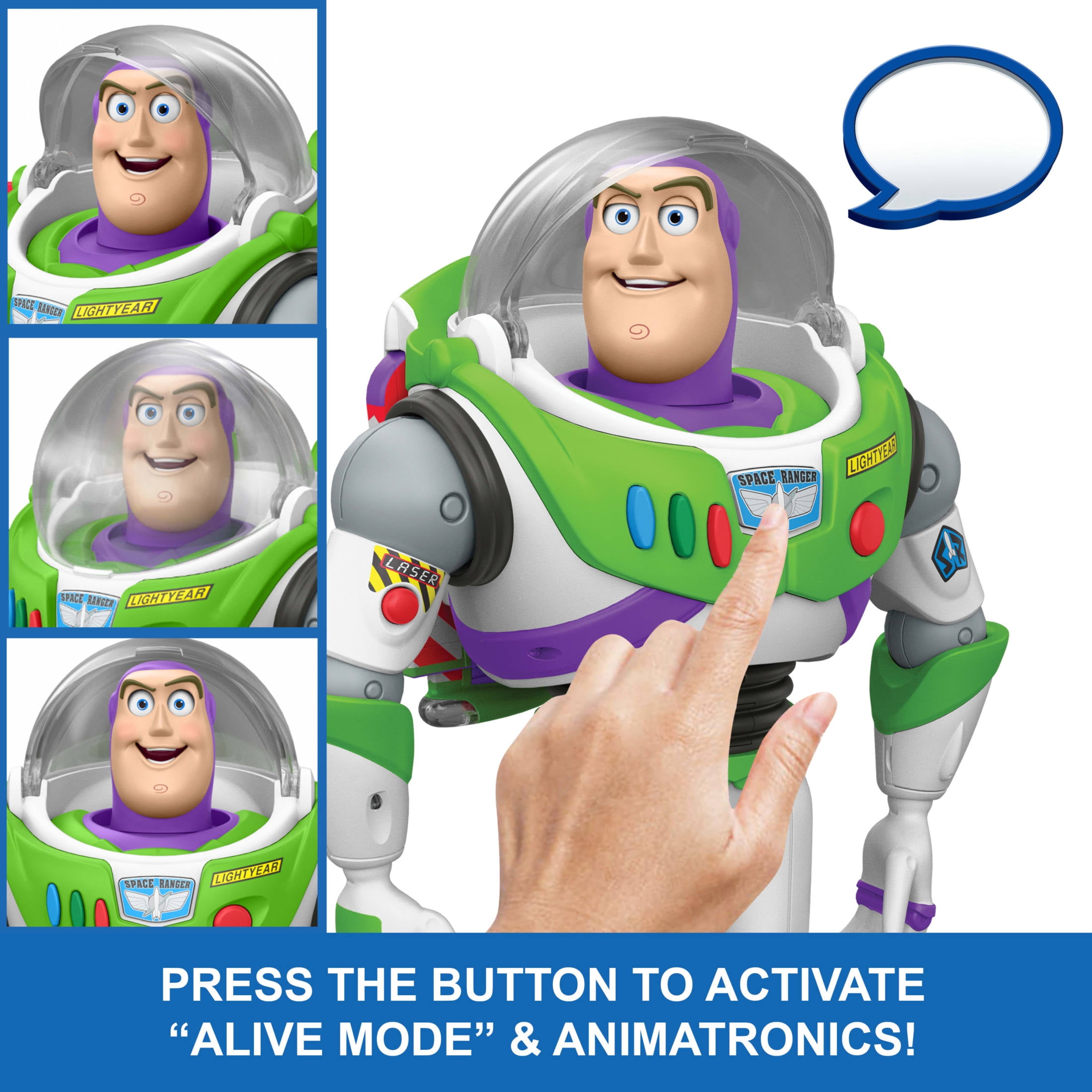 Disney and Pixar Toy Story 5 Ultimate Action Buzz Lightyear Figure with Animated Mode 12 Inch