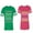 Men Green / Women Pink, variant on Christmas King Queen Matching Couple Cotton Jerseys (Men Green / Women Green) (Men XXL / Women XXL)