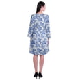 thumbnail image 4 of Moomaya Robe Courte Évasée Imprimée de Designer, Manches Longues, Tunique en Velours, Robes pour Femmes, 4 of 6