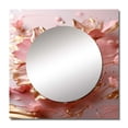 thumbnail image 2 of Designart "Flowing Blossom Art Gentle White And Soft Blush II" Abstract Shapes Square Mirror Wall Decor Transitional - Large Pink Square Bathroom Mirror - Square Printed Wall Mirror Art, 2 of 5