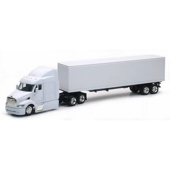 NEWRAY 1:43 LONG HAUL TRUCKER - PETERBILT MODEL 387 (PLAIN WHITE) SS-15553D