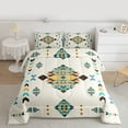 thumbnail image 2 of Feelyou Beige Aztec Abstract Queen Comforter Set, Boho Mandala Bedding Comforter Set, 3pcs, 2 of 8