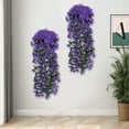 thumbnail image 6 of Hiroekza Violet & Vine Artificial Hanging Flowers Garland Faux Flower for Home Garden Outdoor, Wedding Decorations, UV Resistant Plastic Faux Hanging Flowers Purple, 6 of 7