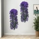 thumbnail image 5 of Flores artificiales de violeta colgantes decoración simulación orquídea falsa de seda violetas para jardín de casa, 5 of 7