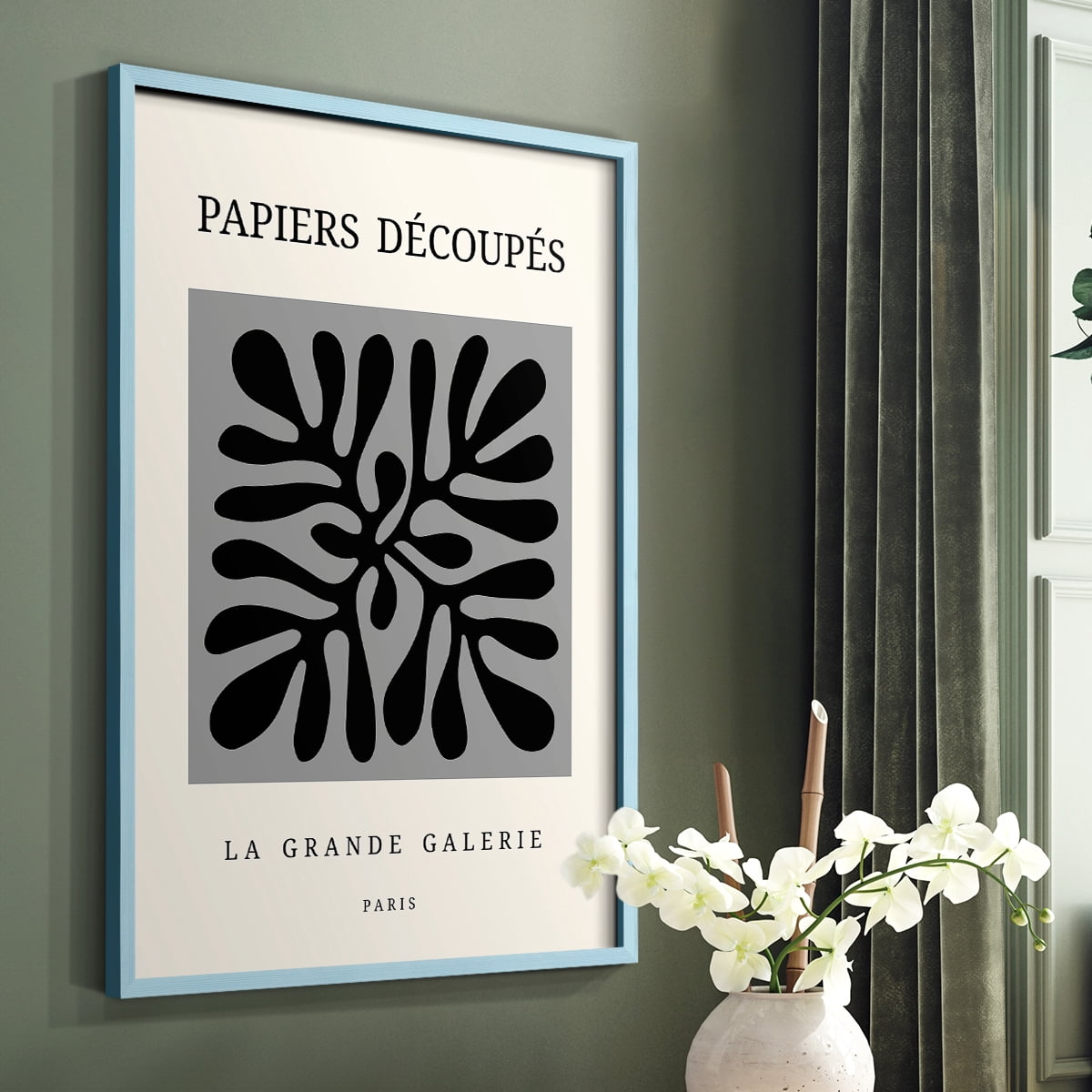 Matisse CCCXCVI in Blue Solid Wood 11 x 14 Framed Print