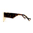 thumbnail image 4 of Womens Mod Thick Plastic Geometric Cat Eye Sunglasses Ivory Tortoise Black, 4 of 4