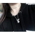 thumbnail image 5 of Playboy Bunny Necklace 24" Rolo Chain In 304 Stainless, With Antiqued Zinc Alloy Play Boy Rabbit Cha, 5 of 5