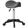 thumbnail image 1 of HOMCOM Saddle Salon Stool Adjustable Swivel Massage Spa Beauty Stool Grey, 1 of 10