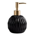 thumbnail image 2 of Dispensador de jabón de cerámica de 2 piezas, bomba de mano, botella recargable ligera, duradera, portátil, reutilizable, para baño, hotel, decoración del hogar, tienda de ducha Macarena botella dispensadora de jabón, 2 of 8