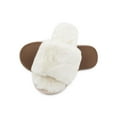 thumbnail image 4 of LAVRA Womens Fuzzy Slides Faux Fur Slippers Sandals, 4 of 5