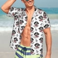thumbnail image 7 of Fuzoiu Pirate Puppy Print Hawaiian Shirt for Men, Summer Beach Casual Short Sleeve Button Down Shirts, Men’s Beach Summer Shirts with Pocket,3X-Large, 7 of 7