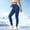 Blue, variant on Ovbmpzd Slim-Leg Yoga Pants for Women Fleece Petite Green High Wasited Leggings Casual Tummy Control Leggings,XL