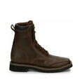 thumbnail image 2 of Justin Men's Pulley Lace-Up Work Boot Steel Toe Brown 6 EE  US, 2 of 7
