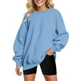 thumbnail image 2 of Oversized Sweatshirt for Women Graphic Print Casual Sports 3D Print Active Streetwear Hoodie 2025 Pullover Sweaters Winter Clothes Blue L, 2 of 4