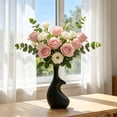 thumbnail image 5 of Ouuluon Flower Vase, Simple Multi-Scene Decorative Vases, 9X8in Black Modern Vase for Flowers Living Room Bedroom Valentine Wedding Table, 5 of 7