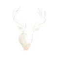 thumbnail image 2 of Cabeza de ciervo en miniatura para casa de muñecas, accesorios para casa de muñecas, adorno de escena de vida, mini cabeza de animal, decoración de Blanco, 2 of 8