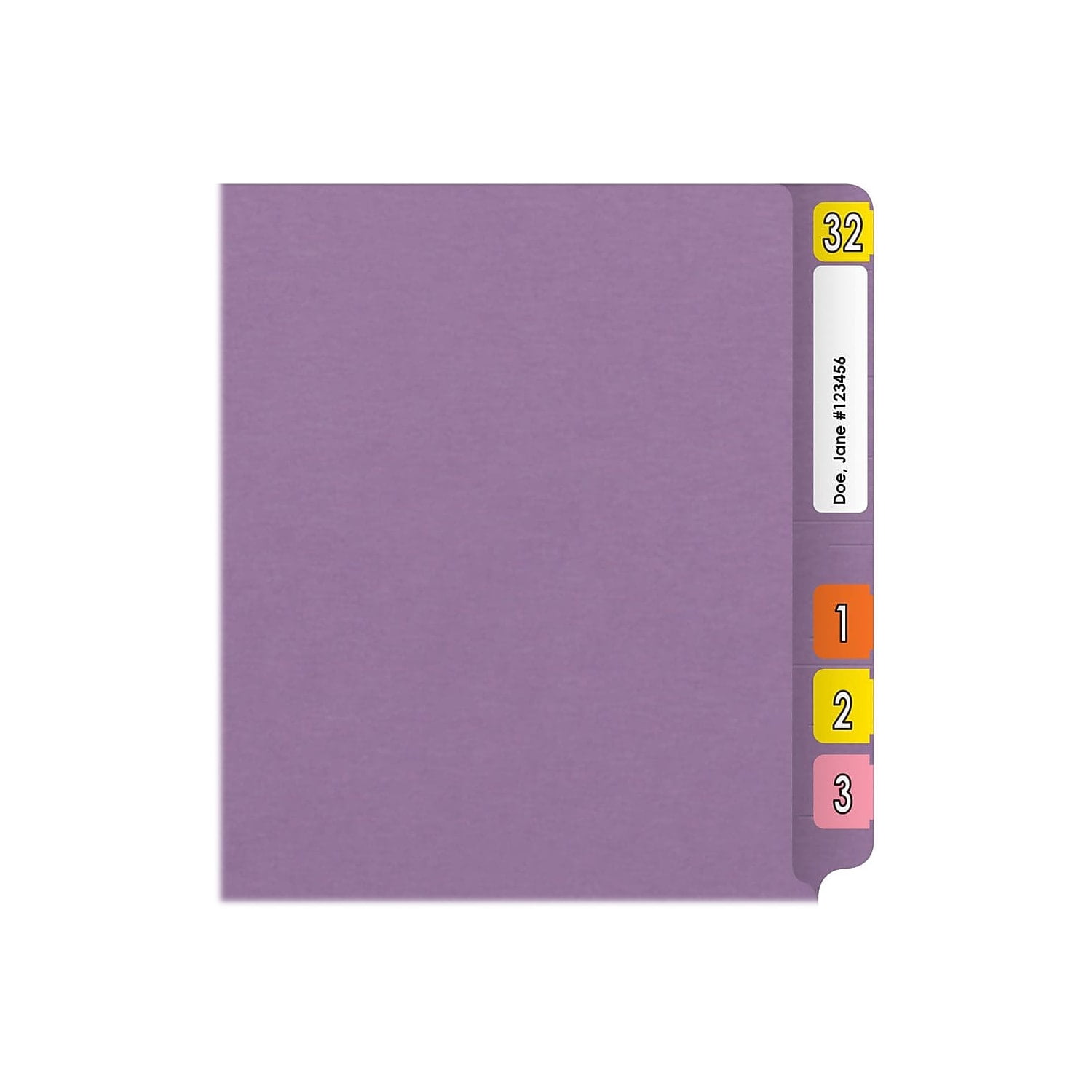 Medical Arts Press Reinforced End Tab File Folder Straight Cut Letter-Size Lavender 50/Box