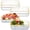 Gold Rim, variant on 2 Set 16" x 9" Plastic Chilled Serving Tray for Parties with Compartments Ice Chilled Party Platter Charcuterie Serving Board Cold Dish Dip for Fruit Seafood Vegetable Appetizer (Clear)
