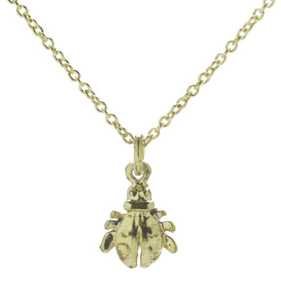 Sterling Silver Yellow Tone Beetle Ladybug Charm