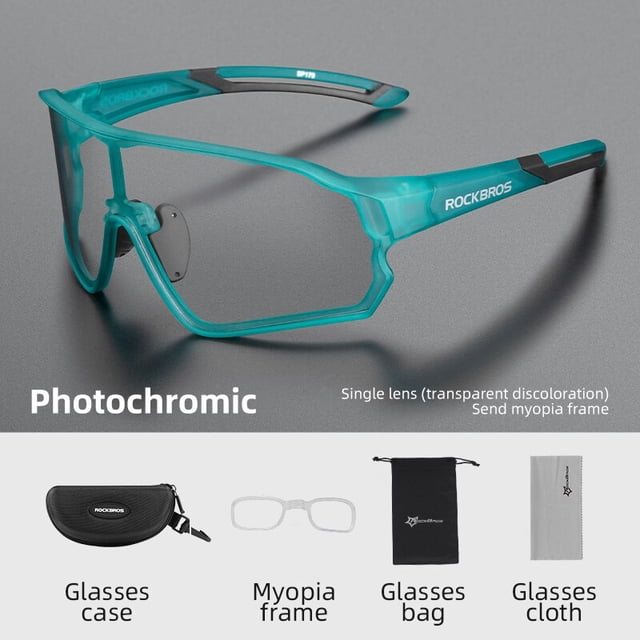 ROCKBROS Gafas Fotocromáticas para Ciclismo, Lentes Deportivas, Ultraligeras, Equipo de Seguridad, MTB, Deporte en Carretera, Protección UV400