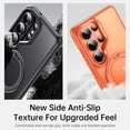 thumbnail image 3 of Designed For Samsung Galaxy S26 Ultra Magnetic Phone Case,360° Rotatable Ring Stand,Raised Camera Frame,Compatible with MagSafe,Shockproof Rugged Anti-fall Ultra Slim Phone Case Cover,Orange, 3 of 7