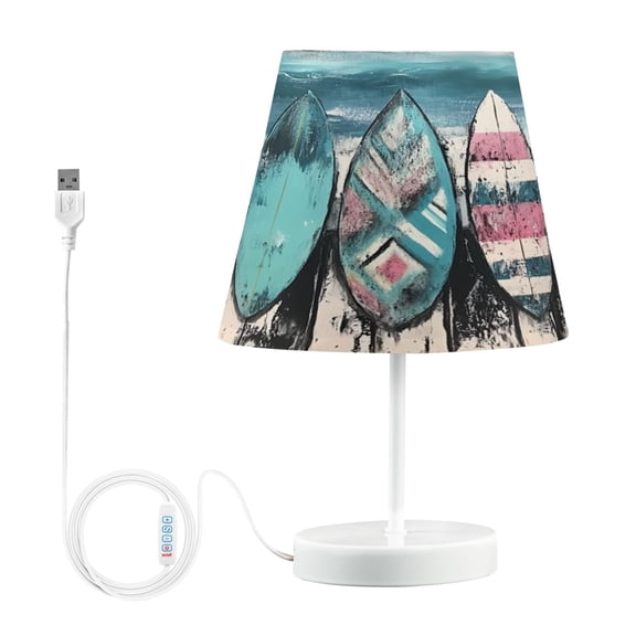 BZSMCE Table Lamp Creative Design Surfboard Painting Simple Pattern Night Light
